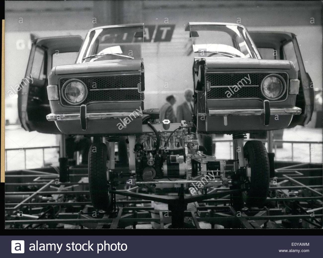 sep 21 1969 this fiat 128 is split down the middle disassembled like E0YAWM