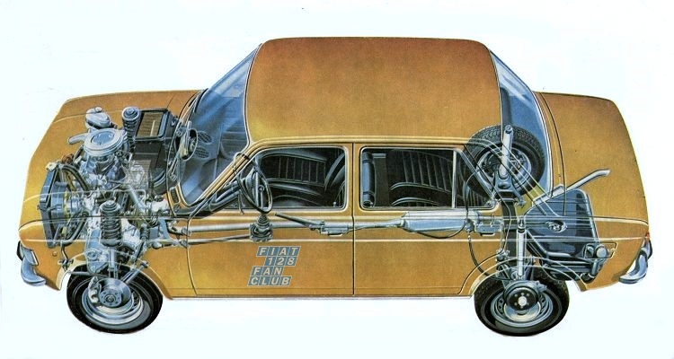 Fiat 128 Pruhled vozem